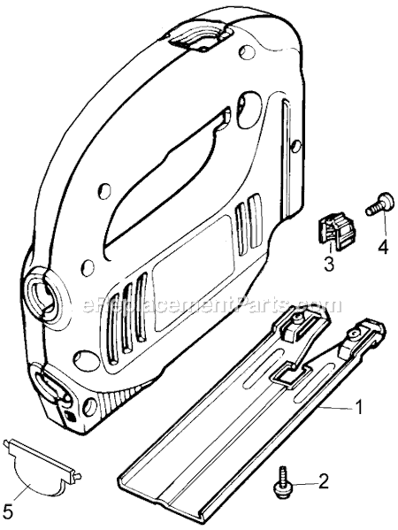 Page A Diagram and Parts List for TV400 Type 1 Black and Decker Jig Saw